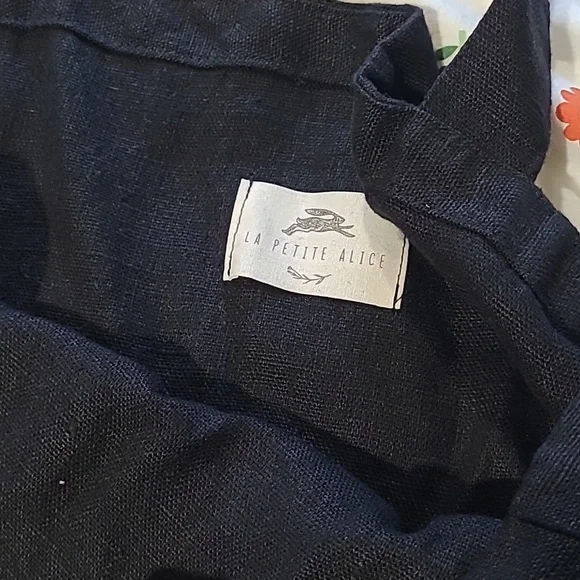 La Petite Alice linen tote bag black - Picture 2 of 4